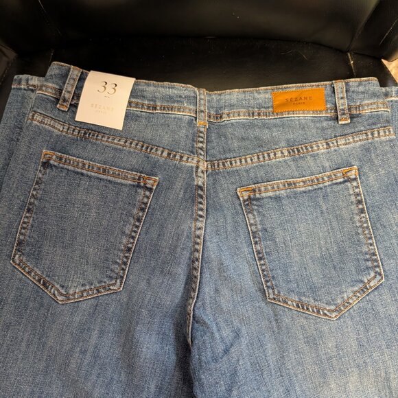SEZANE DENIM - JEAN 2003 - BLEU CLAIR SIZE 33X27 - NEW - Picture 2 of 4